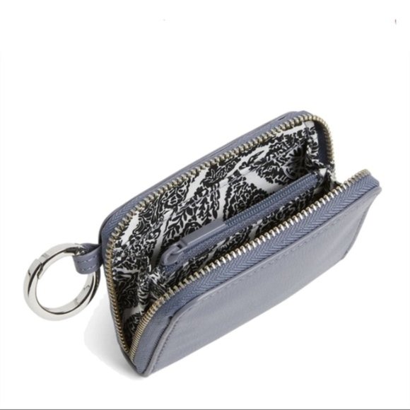 NWT Vera Bradley Leather Small Wallet RFID Gray - Picture 2 of 7